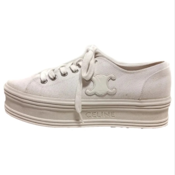 Celine Triomphe Sneakers - USED - Size 7.5 - Picture 1 of 4